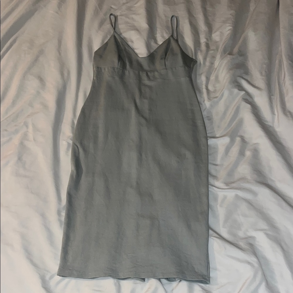 Lulu's Sophisticated Silver Dress